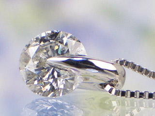 プラチナ一粒ダイヤモンドプチネックレス (1.113ct)