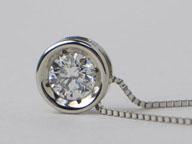 プラチナ一粒ダイヤモンドプチネックレス 0.524ct