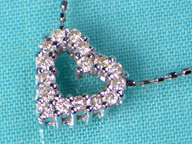 K18WGダイヤハートペンダントネックレス(0.20ct)