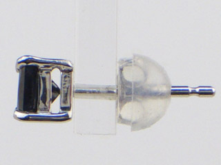 K18WGブラック角型ダイヤメンズピアス(0.40ct) | メンズジュエリー通販