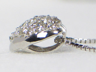 1カラットダイヤモンドパヴェペンダントネックレス (K18WG) | ダイヤネックレス通販